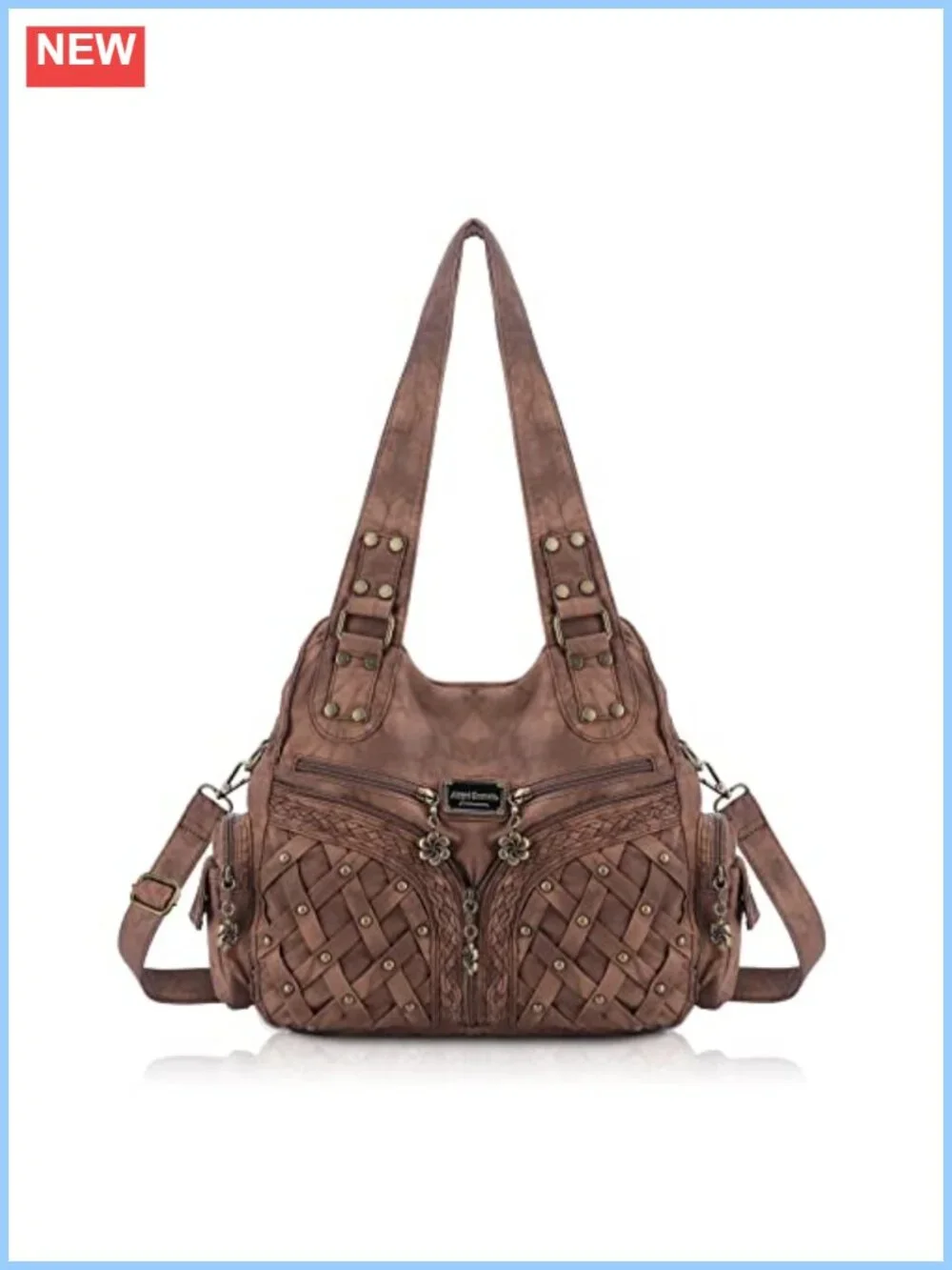 Large Hobo Shoulder Bag Women Anti-Scratch PU Leather Lightweight Tote Purse